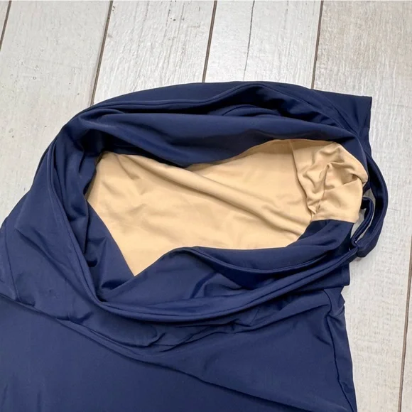 Summersalt Sidestroke One Piece One Shoulder Swimsuit Size 12 Navy Blue - Picture 8 of 9